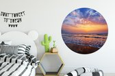 WallCircle - Wandcirkel ⌀ 150 - Zee - Zon - Kleuren - Ronde schilderijen woonkamer - Wandbord rond - Muurdecoratie cirkel - Kamer decoratie binnen - Wanddecoratie muurcirkel - Woonaccessoires