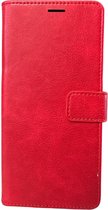 Portemonnee Book Case Hoesje Geschikt voor: Xiaomi Redmi 9A - Rood