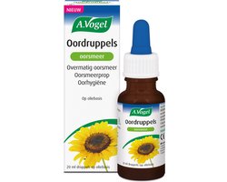 A.Vogel Oordruppels oorhygiëne. Reinigt de gehoorgang. - Reinigt de gehoorgang (oorsmeer) - 20 ml