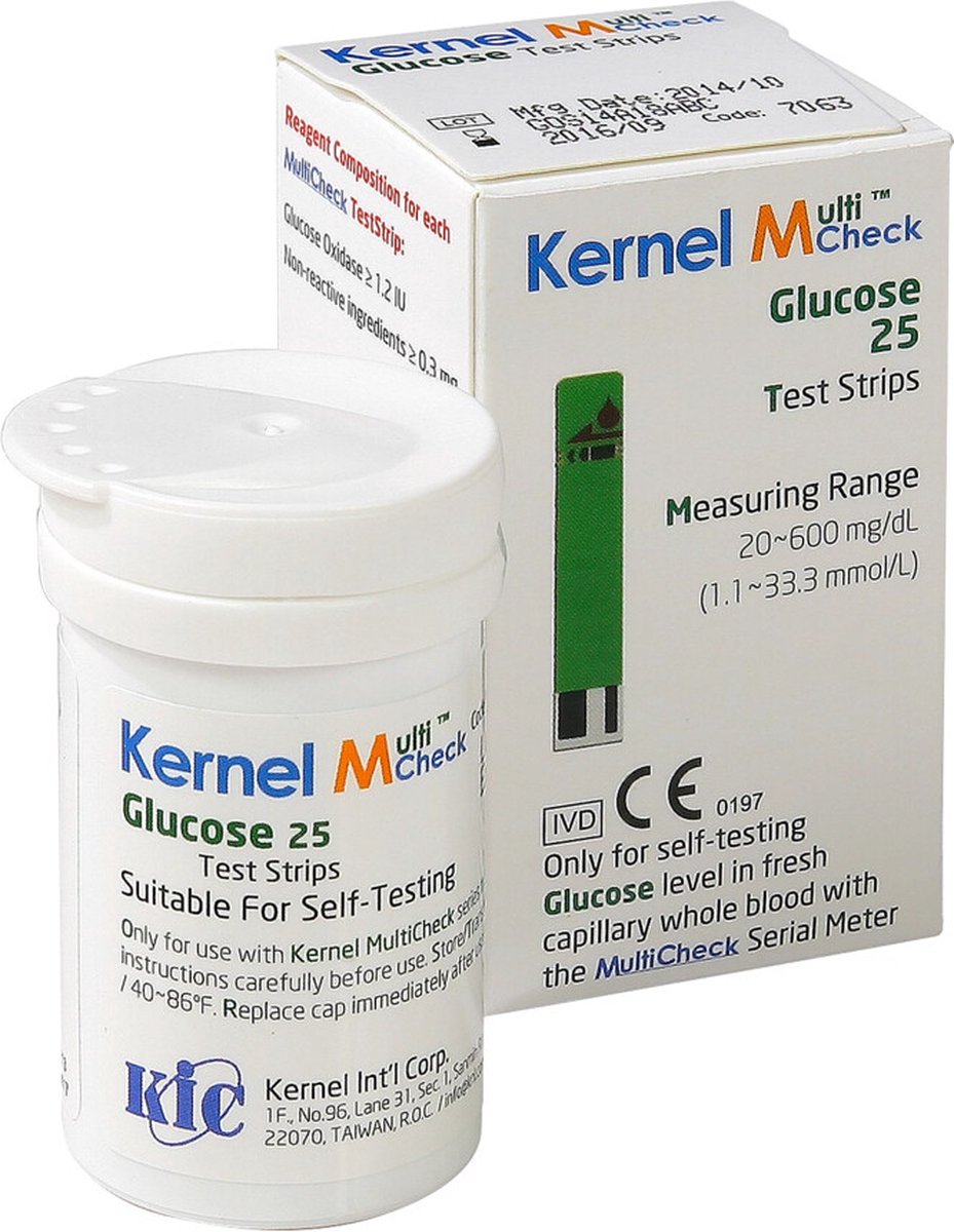 Goedkoopste Testjezelf.nu Multicheck glucose strips 25 Stuks