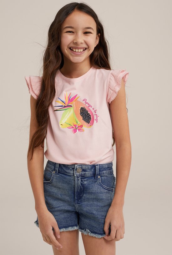 WE Fashion Meisjes T-shirt met opdruk