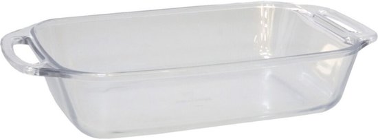 Marinex Plat à four en verre borosilicate - 2x - rectangle - 3,5 litres - 37 x 23 x 8 cm - plat de service