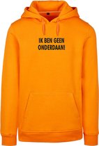 Koningsdag hoodie oranje M - Ik ben geen onderdaan - soBAD. | Oranje hoodie dames | Oranje hoodie heren | Oranje sweater | Koningsdag