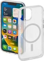 Hama MagCase Safety Cover Hoesje geschikt voor Apple iPhone 14 Plus - Compatibel met Magsafe / Draadloos Laden - Krasbestendig - Perfecte Pasvorm - Transparant