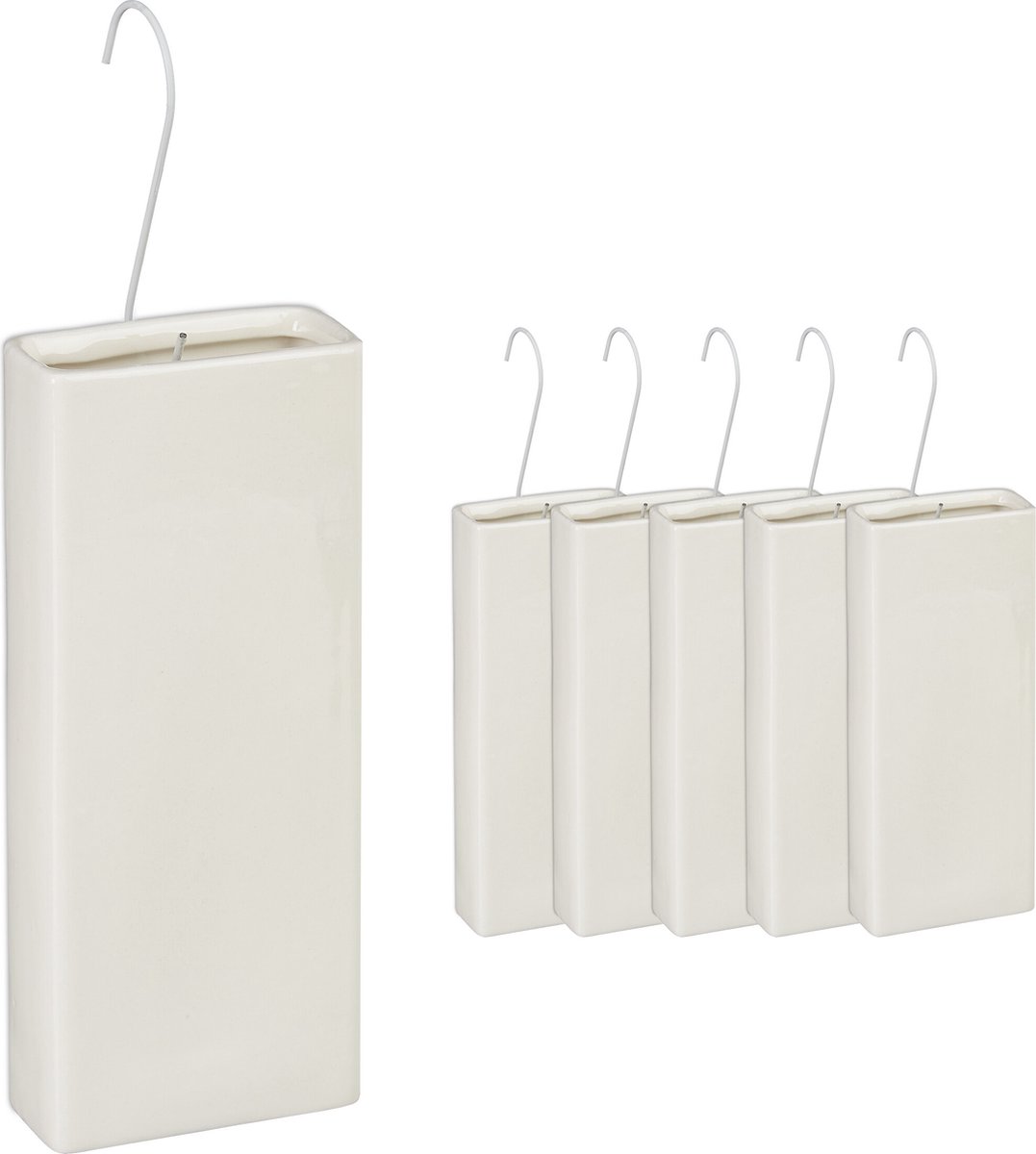 Relaxdays waterverdamper radiator - set van 6 - luchtbevochtiger verwarming - keramiek