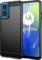 Silicone TPU gel zwart hoesje - Motorola Moto G04 / Moto G24 / Moto G24 Power
