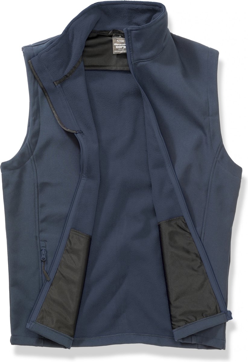 Result Printable Soft Shell Bodywarmer RT232 - Navy/Navy - XL