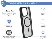 Bigben Connected, AIR FROST MagSafe versterkte hoes Geschikt voor Apple iPhone 15 Pro, Zwart