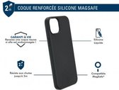 Bigben Connected, MagSafe-compatibel, met siliconen versterkt hoesje Geschikt voor Apple iPhone 15 Pro, Zwart