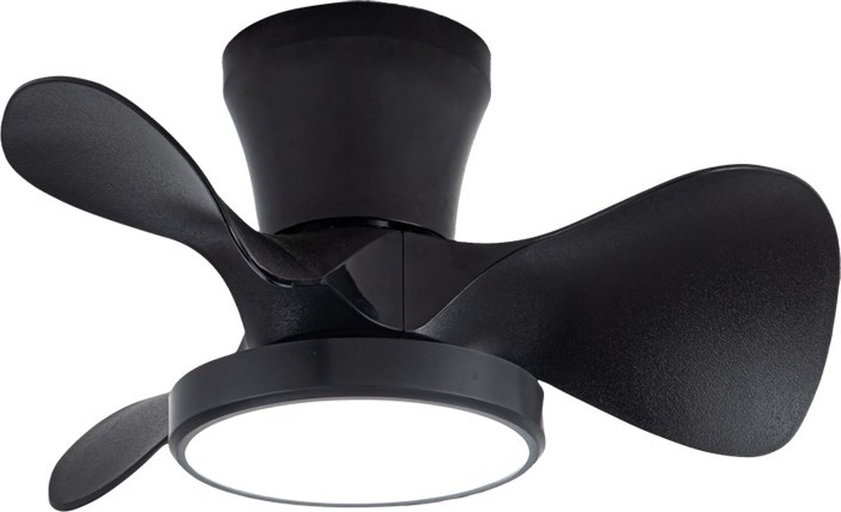 CristalRecord - Plafondventilator Moll Mini Ø 56 cm zwart