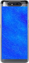 Geschikt voor Samsung Galaxy A80 hoesje - Blauw - Abstract - Design - Siliconen Telefoonhoesje