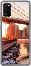 Geschikt voor Samsung Galaxy A41 hoesje - New York - Brooklyn - Bridge - Siliconen Telefoonhoesje