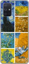 Geschikt voor Samsung Galaxy A51 5G hoesje - Van Gogh - Collage - Oude Meesters - Siliconen Telefoonhoesje