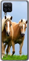 Coque Samsung Galaxy A12 - Paarden - Herbe - Ciel - Siliconen