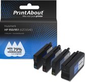 PrintAbout huismerk Inktcartridge 950/951 (6ZC65AE) 4-kleuren Multipack geschikt voor HP