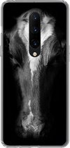 Geschikt voor OnePlus 7 Pro hoesje - Koe - Dieren - Zwart - Siliconen Telefoonhoesje