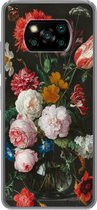 Xiaomi Poco X3 Pro - Nature morte avec des fleurs dans un vase en verre - Peinture de Jan Davidsz. de Heem - Coque de téléphone en Siliconen