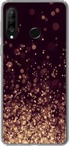 Geschikt voor Huawei P30 Lite hoesje - Abstract - Glitter - Licht - Design - Siliconen Telefoonhoesje