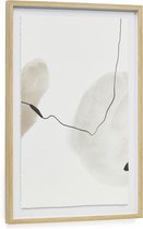 Kave Home - Abstract schilderij Torroella wit, bruin en grijs 60 x 90 cm