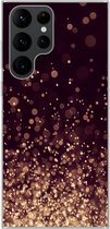 Coque Samsung Galaxy S22 Ultra - Paillettes légères sur fond flou - Coque en Siliconen pour téléphone -