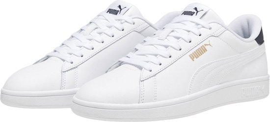 PUMA Puma Smash 3.0 L Unisex Sneakers - PUMA White-PUMA Navy-PUMA Gold - Maat 44.5