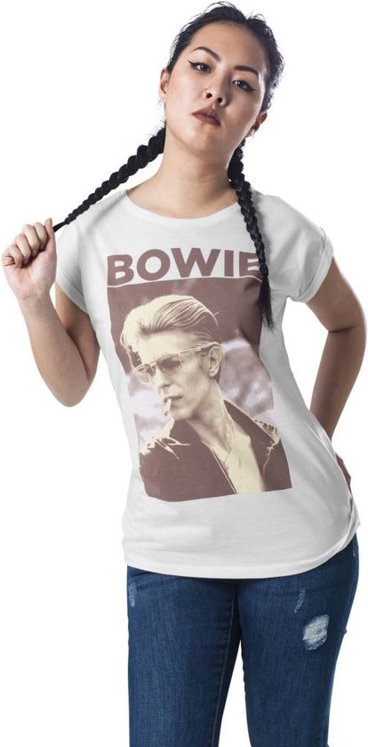 Mister Tee David Bowie - David Bowie Dames T-shirt - 5XL - Wit