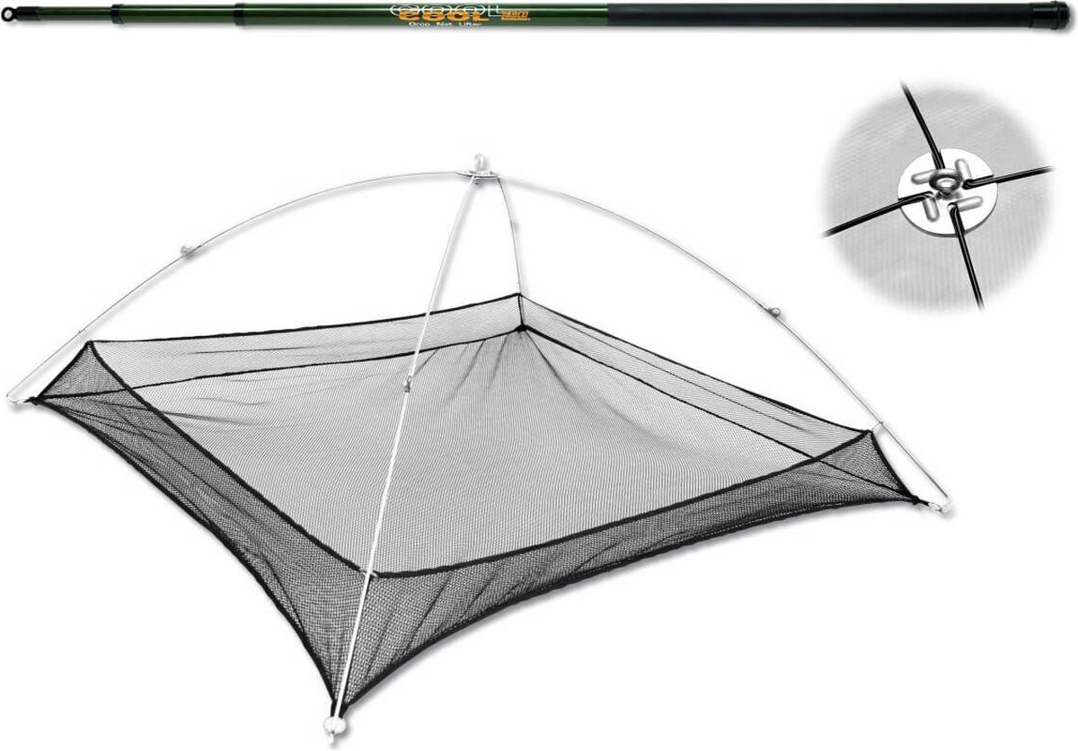 Kruisnet 100 x 100 cm met hoge rand + Kruisnet steel 3 meter