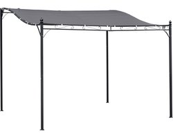Outsunny - Pergola - Polyester - 297 x 297 cm - Grijs