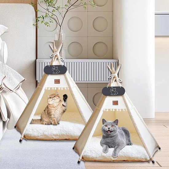 tipitent-hondentent-kattentent-beige-honden-tent-dierentent