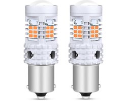 TLVX BAU15S 1156 PY21W No Hyper Flash LED Oranje Canbus knipperlichten / Richtingaanwijzer / P21W / Flashing Lights Orange / LED Bulbs / Bayonet fitting / Ingebouwde weerstand / Storingsvrij / 2 stuks