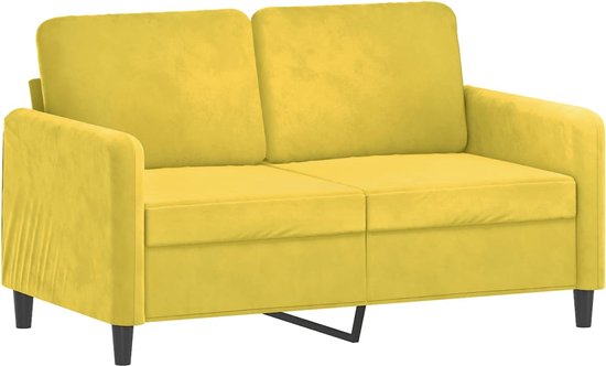 vidaXL - Tweezitsbank - 120 - cm - fluweel - geel