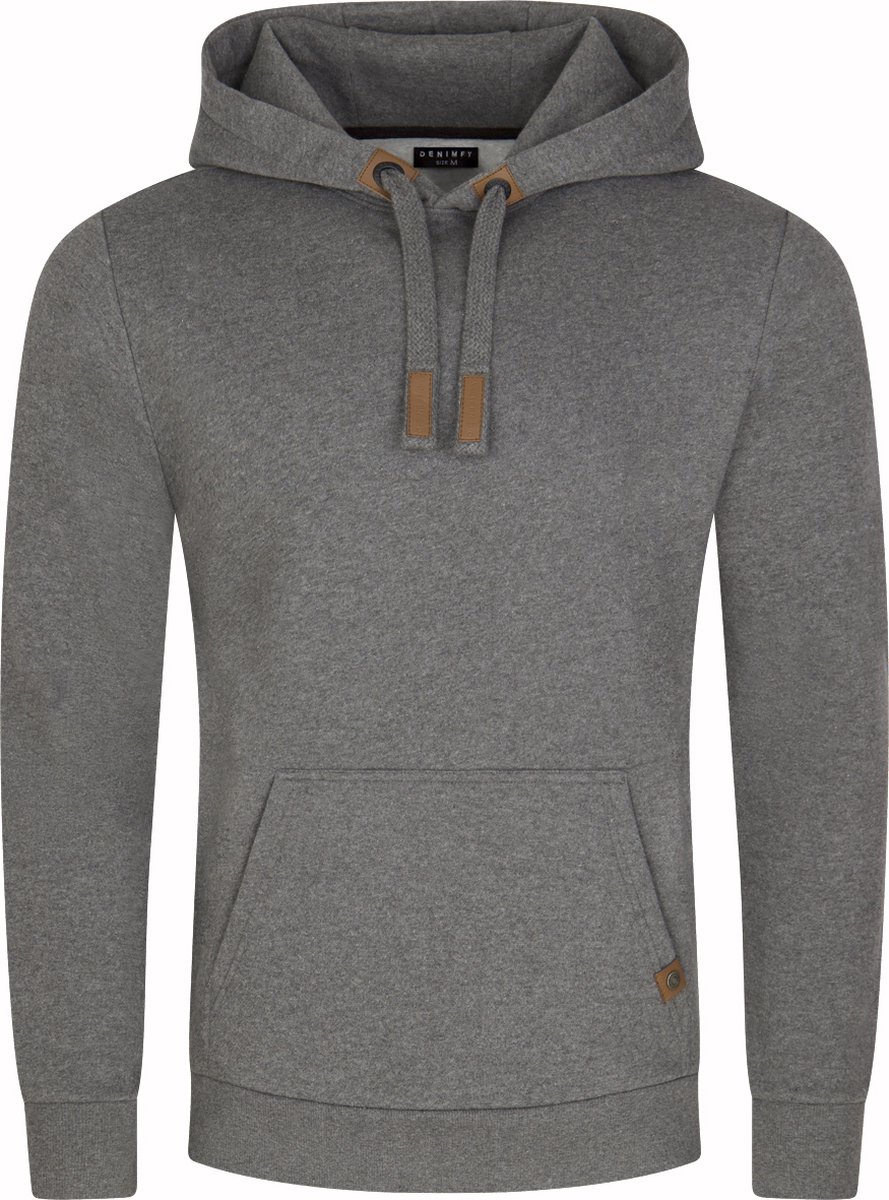 DENIMFY Heren Sweatshirt DFIvo regular fit Grijs 3XL Volwassenen Hoodie Capuchon Sweatshirt