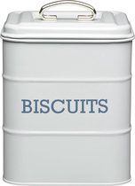 Boîte à biscuits Vintage , rétro, petite, grise, 14,5 x 19 cm