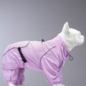 Lindo Dogs - Honden regenjas - Hondenjas - Hondenkleding - Regenjas voor honden - Waterproof/Waterdicht - Poncho - Quattro Laika - Paars - Maat 6