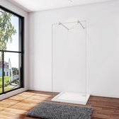 Inloopdouche 147,7x200cm,met 2 F-vorm:140cm Stabilisatiestangen,10mm nano-veiligheidsglas