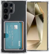 iMoshion Hoesje Geschikt voor Samsung Galaxy S24 Ultra Hoesje Met Pasjeshouder - iMoshion Softcase Backcover met pashouder 3.0 - Transparant