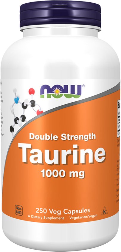 Taurine 1000mg Double Strength - 250 veggie caps - Now