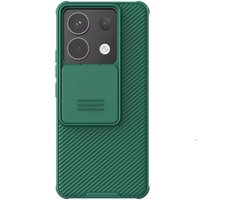 Nillkin CamShield Hoesje voor de Xiaomi Redmi Note 13 Pro 5G / Poco X6 - Back Cover met Camera Slider Donker Groen
