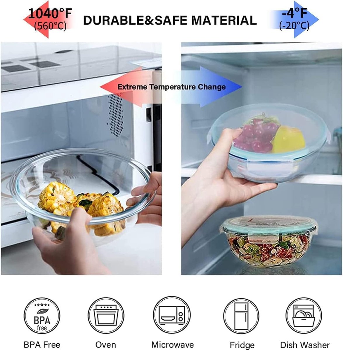 Moxinox Gold Mixing Bowls with Airtight Lids, Stainless Steel Mixing Bowls, Set of 7, Ideal for Baking, Preparing and Serving Food, Size 7, 3.6, 2.7