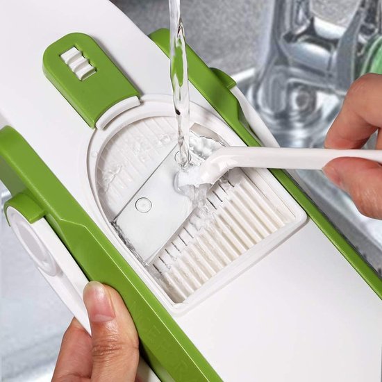 Nicer Dicer Chef Professional groentescheder 23-delig groenteschaaf handmatig met 5,2 l grote opvangbak vershouddeksel, spiraalinzetstukken, tomatensnijder, julienne, slasnijder met receptenboek