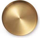 Gouden Ronde Dienblad Metalen Decoratieve Opbergvak Voor Sieraden, Make-Up, Toiletartikelen, Keukenservies (14cm)