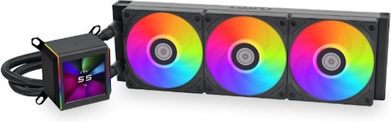 Lian Li GALAHAD II LCD 360 - Vloeistof-koelsysteem processor - afmeting radiator: 360 mm - voor Intel LGA: 1700, 1200, 115x - AMD AM5, AM4 - 3x 120 mm ARGB fans - zwart