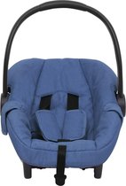 vidaXL Babyautostoel Veiligheidszitje - 42 x 65 x 57 cm - Marineblauw/Zwart - Linnen/Kunststof - Autostoeltje