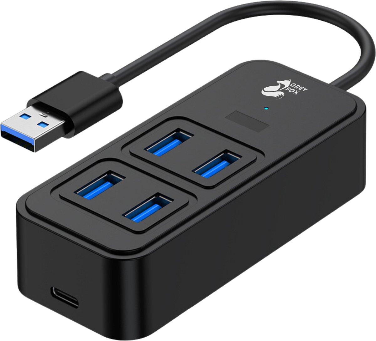 Grey Fox 5 in 1 USB Hub Type 3.0 - USB C Splitter - Geschikt voor Mobiel, Laptop, Macbook en Windows
