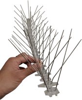 1 meter - Vogelpinnen - Vogelwering - 50cm (hoge kwaliteit metaal) - Vogel Pinnen - Vogel pin rvs - kunststof basis