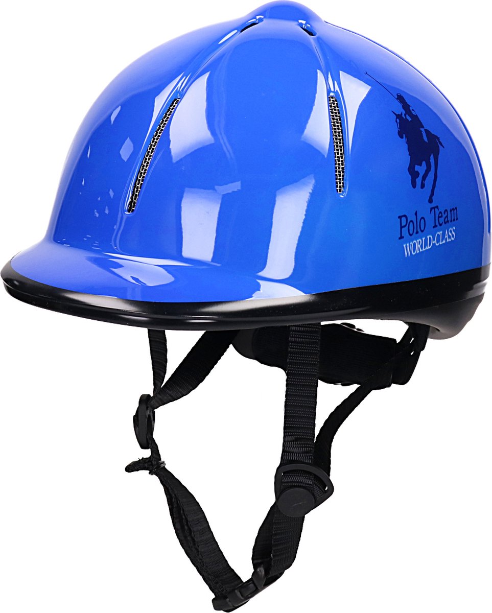 Red Horse Rider veiligheidshelm blauw paardrijcap junior