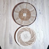 Set van 2 Geweven Muur Mand | 30cm 40cm | Afrikaanse Muur Decoratie | Natuurlijke Boho Home Decor Decoratieve Decor Geweven mand