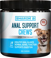 Anal support voedingssupplement voor honden - XXL pot - 180 stuks - tegen ontstoken anaalklieren, verstopte anaalklieren, stinkende anaalklieren - Alternatief voor Glandex - Pindakaas smaak