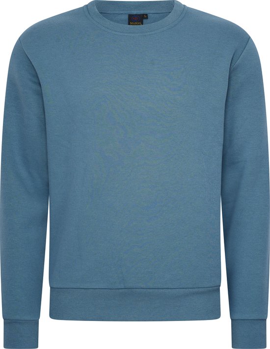 Mario Russo Sweater - Trui Heren - Sweater Heren - Stone Blauw - M