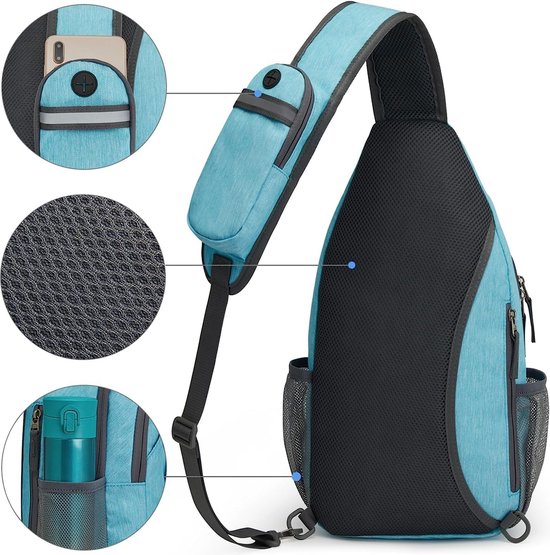 Sac Bandoulière Waterfly Anti-vol - 37x20x7 Cm - Pour Sport Outdoor, Cyclisme, Voyage
